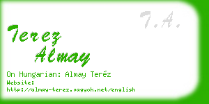 terez almay business card